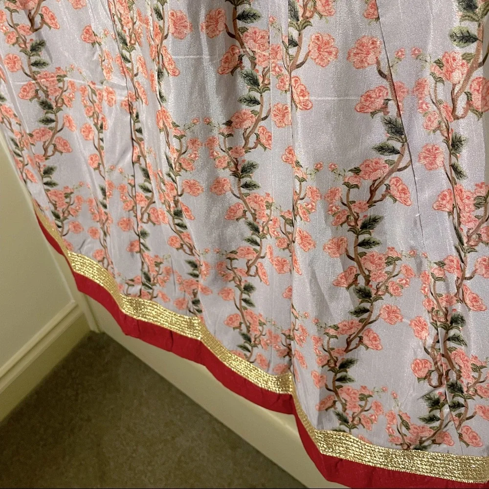 Indya Floral Grey Flared Maxi silk Skirt (Lehenga) & Top - Worn once. - Picture 8 of 16